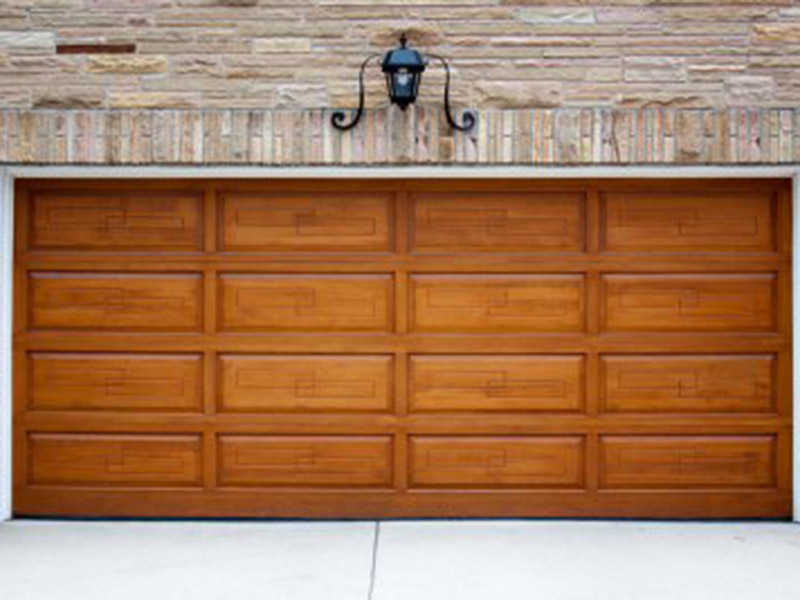 Wooden garage door