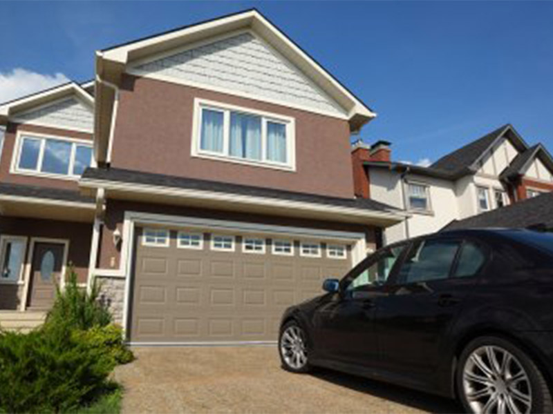 car staning outside the house