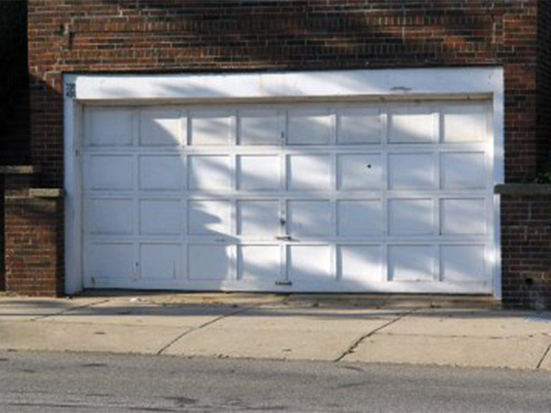 white garage door