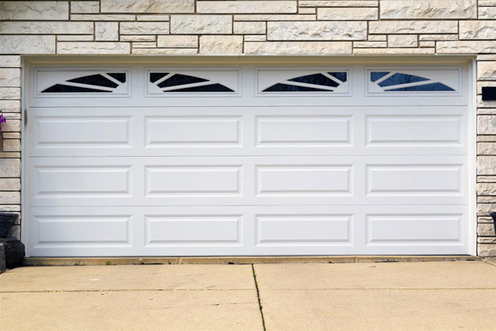 White Garage door