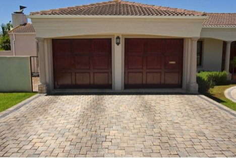 brown garage door Brown garage door