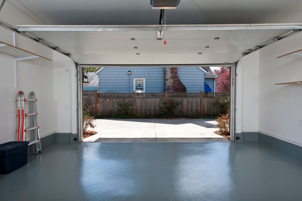 Garage Door Open At A Residence